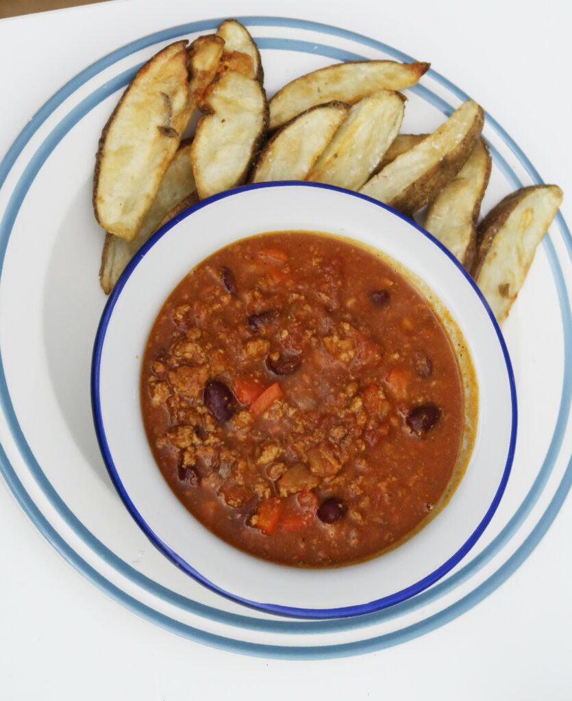 High protein turkey chili